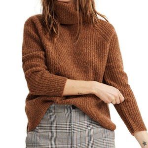 MADEWELL Mercer Turtle Neck Knit Sweater Brown